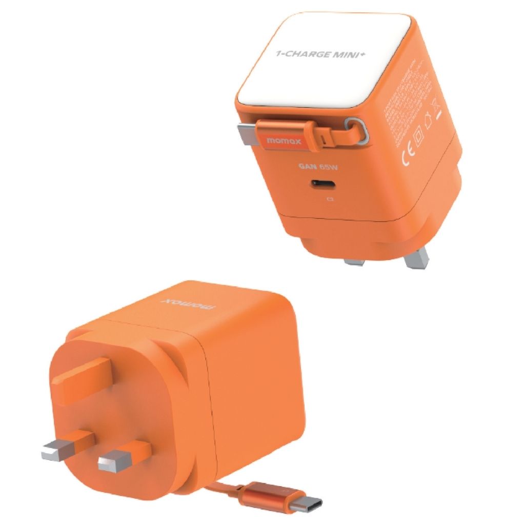 Momax 1-Charge 65W GaN 1-Port Charger With Built-In Usb-C Cable