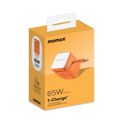 Momax 1-Charge 65W GaN 1-Port Charger With Built-In Usb-C Cable