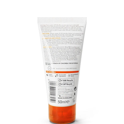 Tube of skincare product with label on a white background