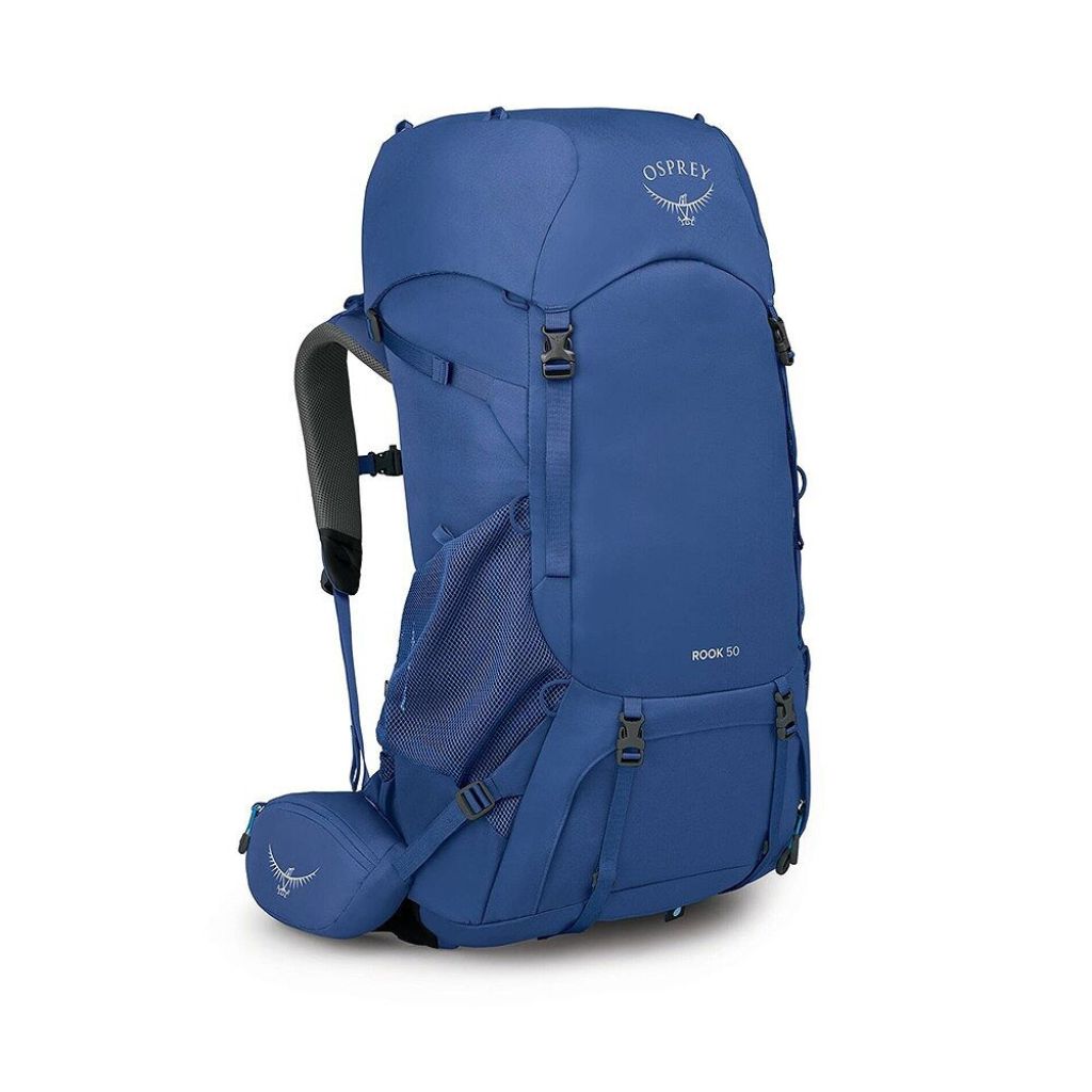 Blue Osprey backpack on a white background