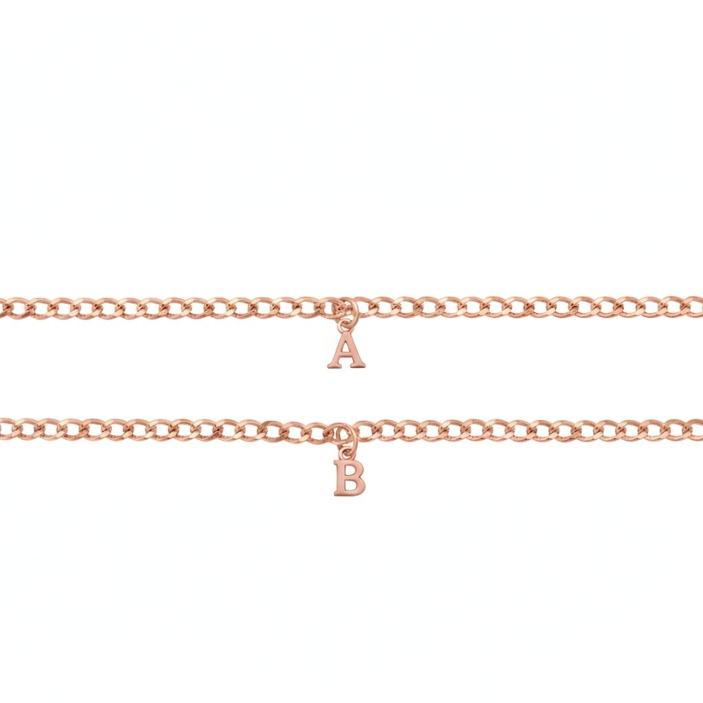 Personalized Initial Bracelet Duo Set