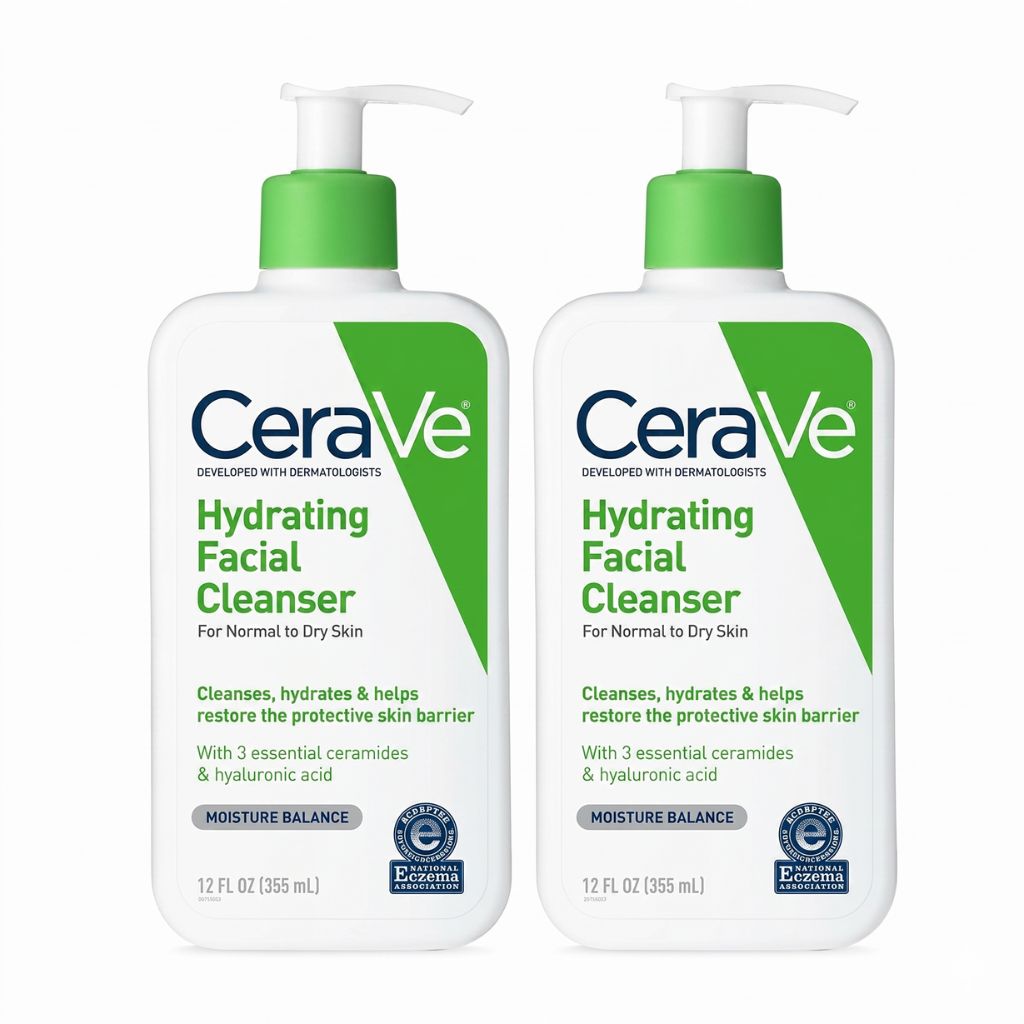 CeraVe Hydrating Facial Cleanser for Normal to Dry Skin Multi-Pack 355ml x 2