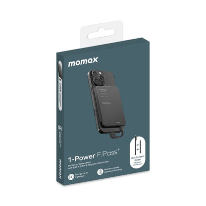 Momax 1-Power F.Pass+ 5000 mAh Power Bank With Built-In Cable & Magnetic Attachment