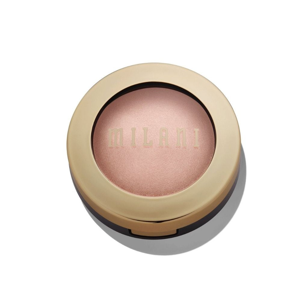 Milani blush in a round compact on a white background