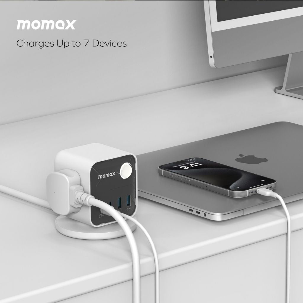 Momax 1-Charge Work Flow 3-Outlet Power Cube With USB