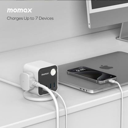 Momax 1-Charge Work Flow 3-Outlet Power Cube With USB