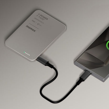 Momax 1-Power F.Pass+ 5000 mAh Power Bank With Built-In Cable & Magnetic Attachment