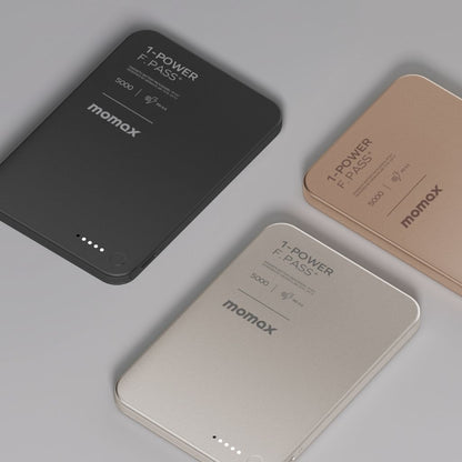 Momax 1-Power F.Pass+ 5000 mAh Power Bank With Built-In Cable & Magnetic Attachment