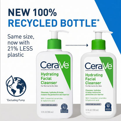 CeraVe Hydrating Facial Cleanser for Normal to Dry Skin Multi-Pack 355ml x 2