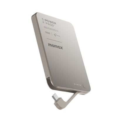 Momax 1-Power F.Pass+ 5000 mAh Power Bank With Built-In Cable & Magnetic Attachment