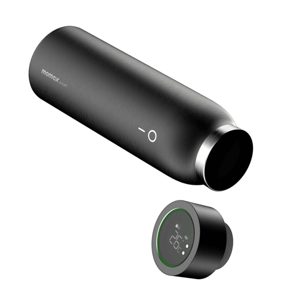 Smart Vacuum Insulated Thermal Drinkware Bottle - 600 ml - Black