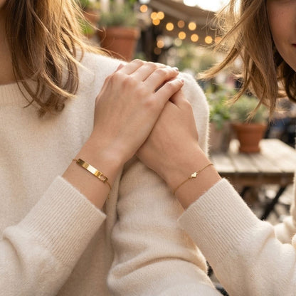 Minimal Heart Bracelet Duo Set