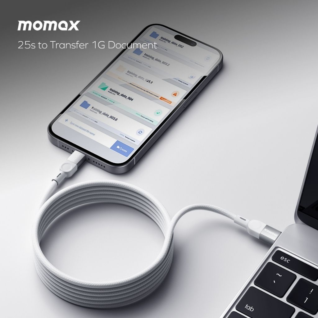 Momax Elite Mag Link 100W USB-C To USB-C Magnetic Cable 1M