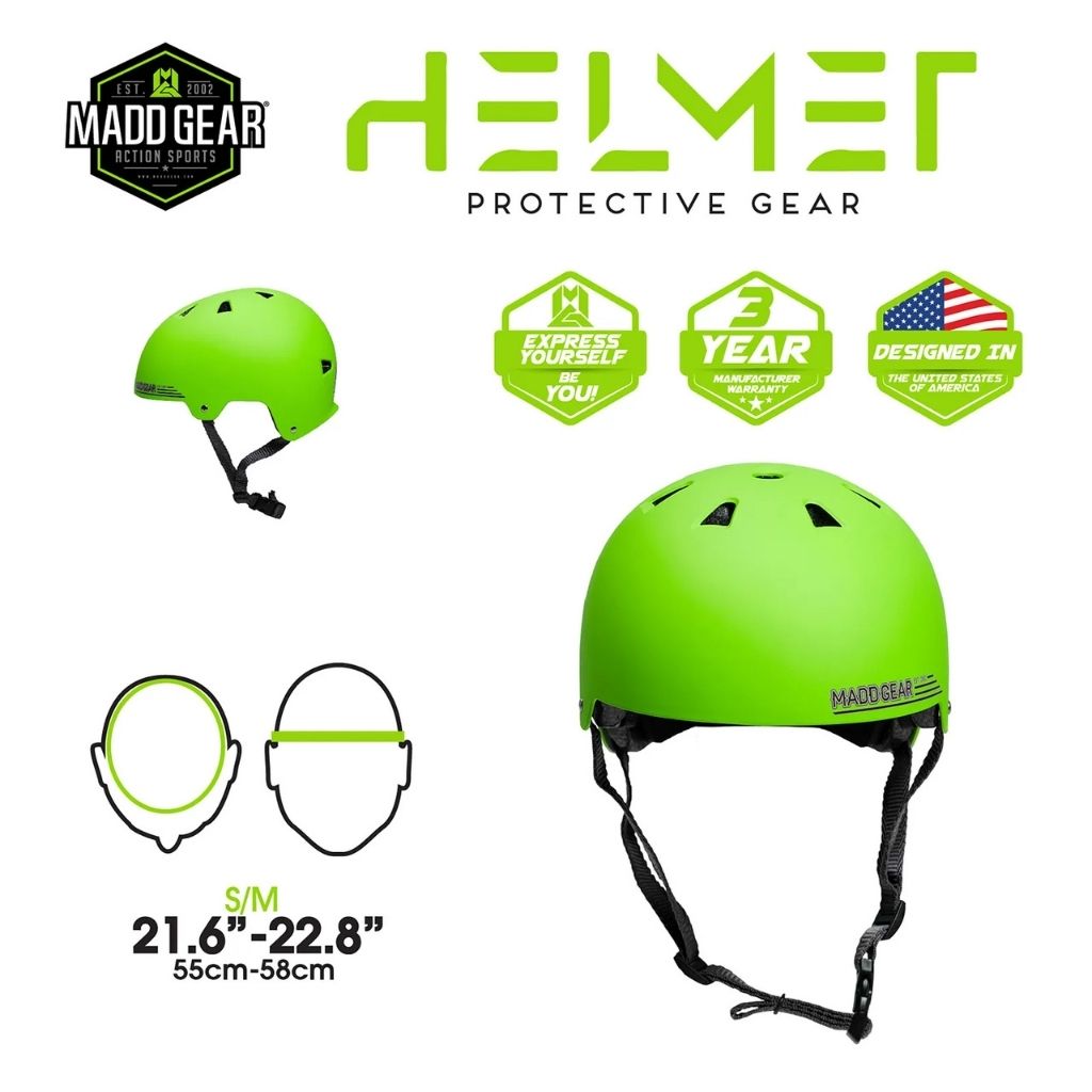 Madd Gear - Park Helmet - Green/Grey