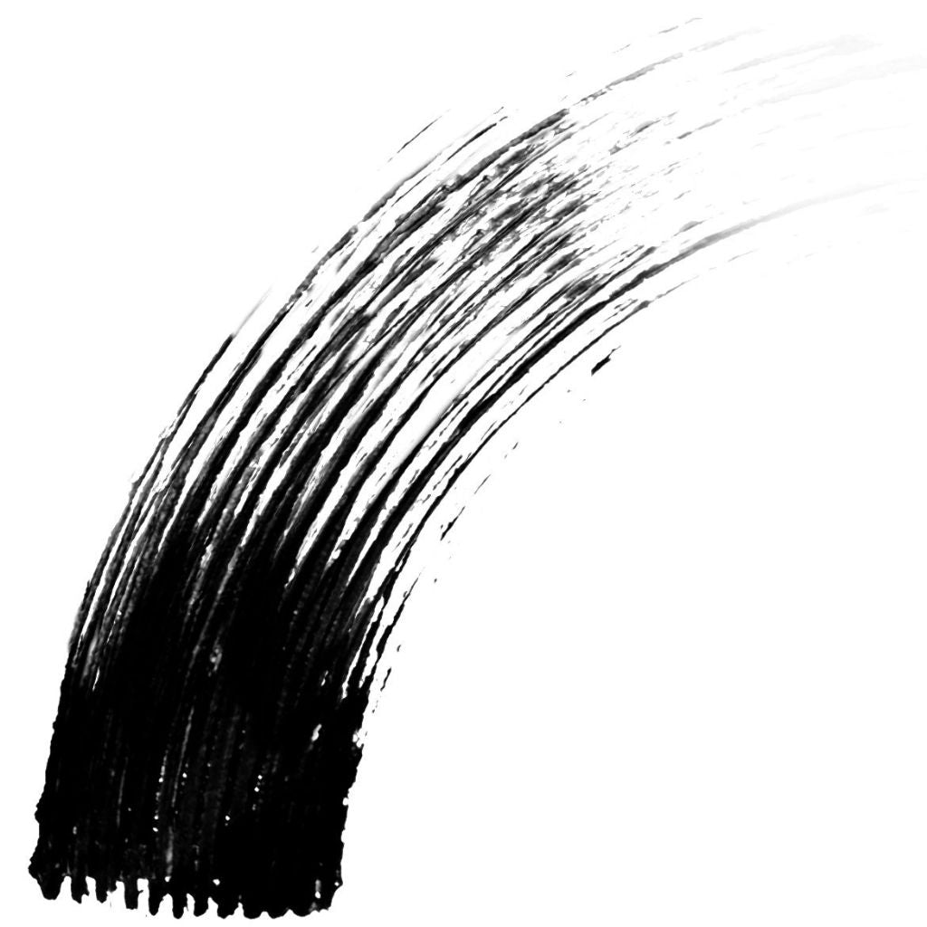 Black brush stroke on a white background