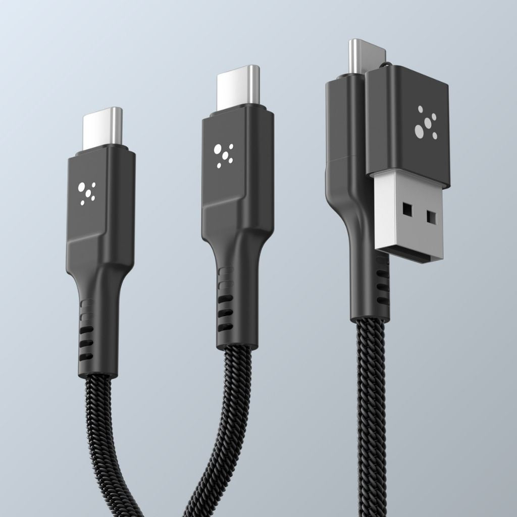 At Thunder Pro I 7X 4-In-1 USB-A + USB-C To USB-C + USB-C 5A 100W 1.5M Cable