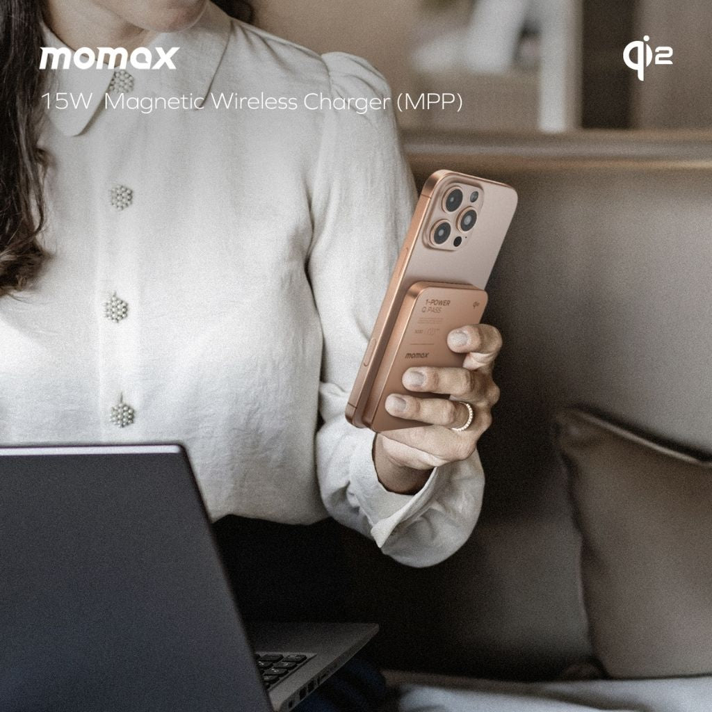 Momax 1-Power Q.Pass 5000 mAh Qi2 Magnetic Wireless Power Bank