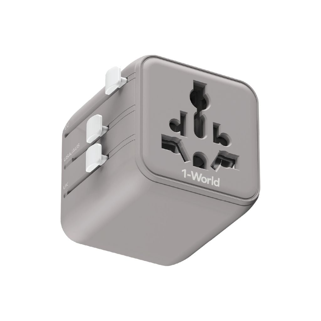Momax 1-World Universal Travel Adaptor With Dual AC