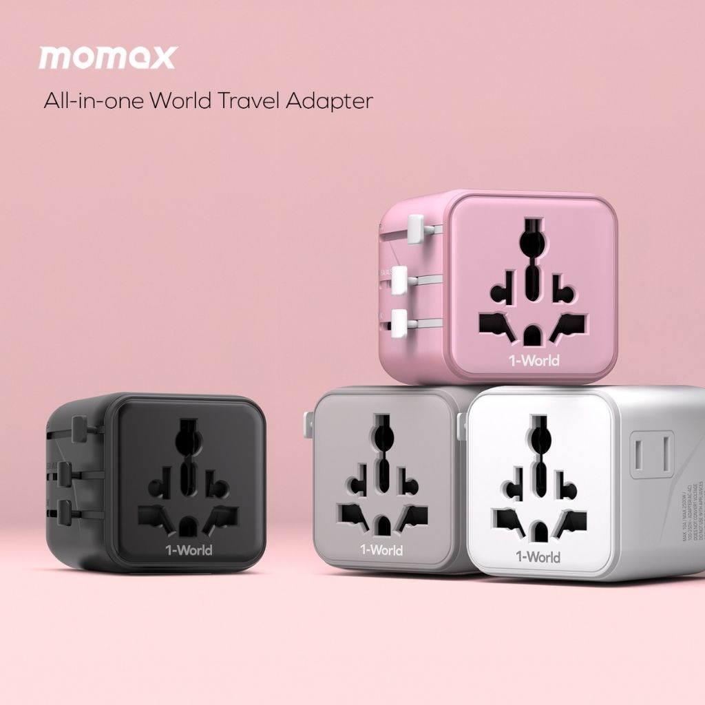 Momax 1-World Universal Travel Adaptor With Dual AC