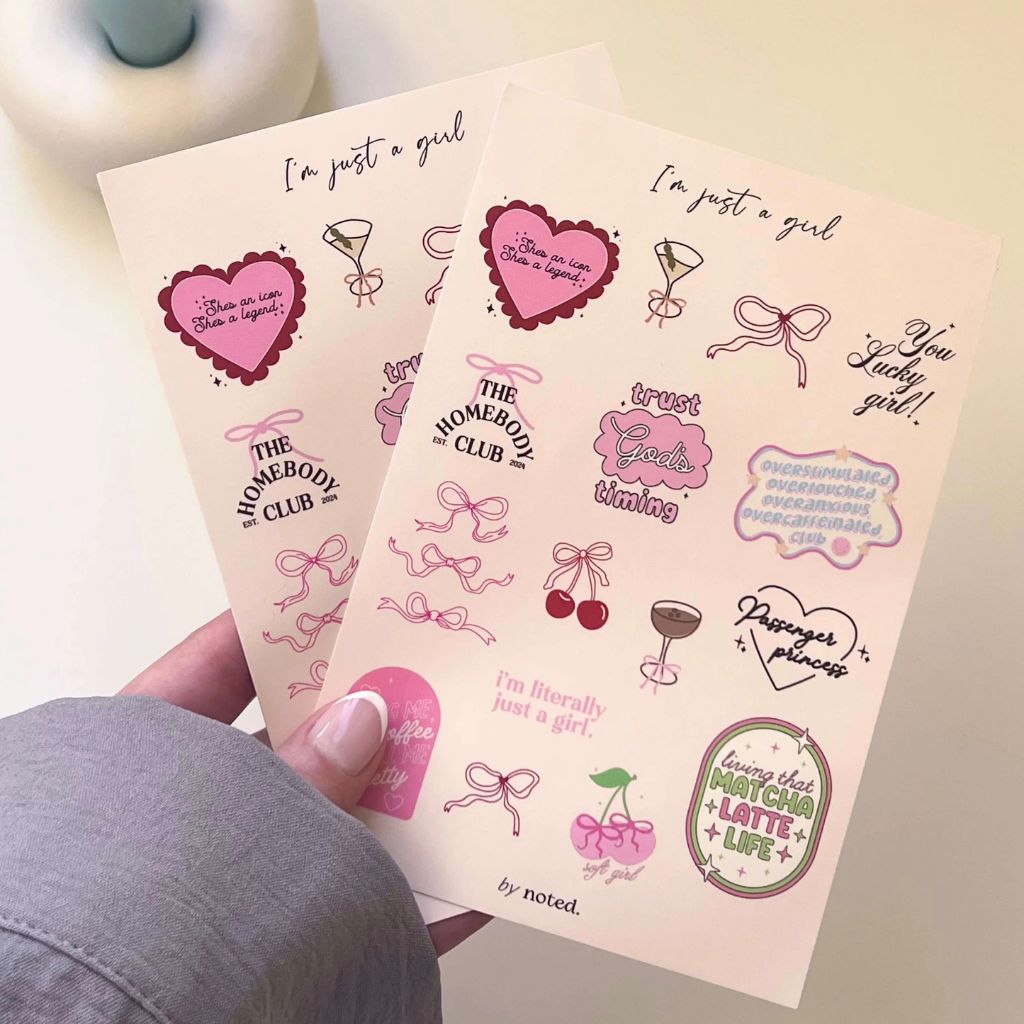 I'm Just a Girl Sticker Sheet