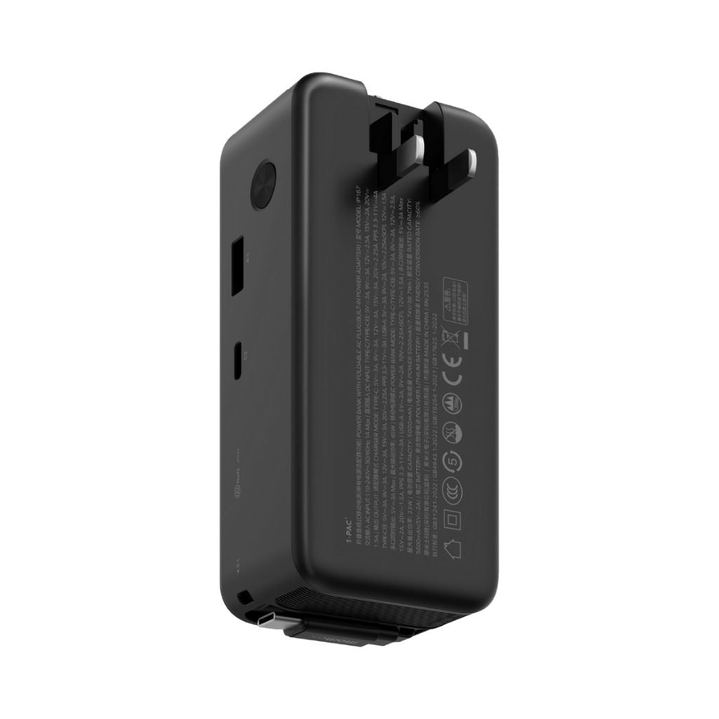 Momax 45W GaN Power Bank with 10,000 mAh Capacity and Dual AC/DC Charging