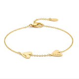 Personalized Twin Heart Name & Date Bracelet