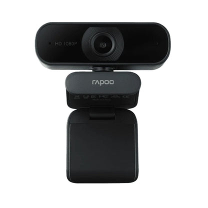 Black webcam with 'Rapoo' branding on a white background