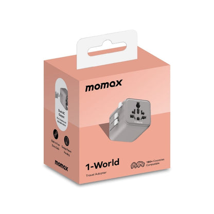 Momax 1-World Universal Travel Adaptor With Dual AC
