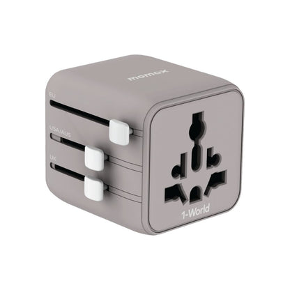 Momax 1-World Universal Travel Adaptor With Dual AC