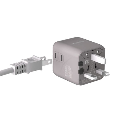 Momax 1-World Universal Travel Adaptor With Dual AC