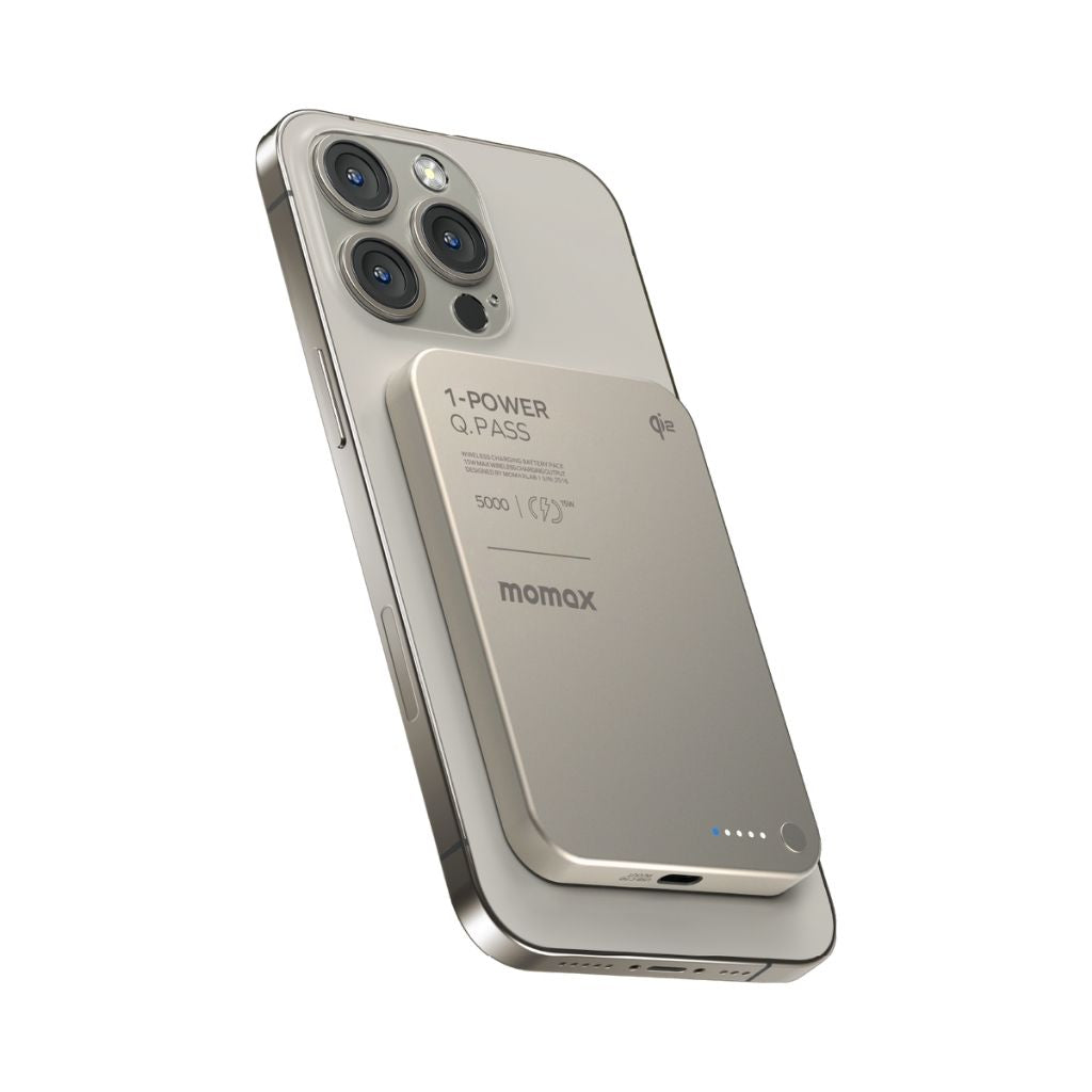 Momax 1-Power Q.Pass 5000 mAh Qi2 Magnetic Wireless Power Bank