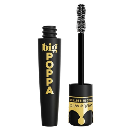 Mascara with black and gold packaging labeled 'big POPPA' on a white background