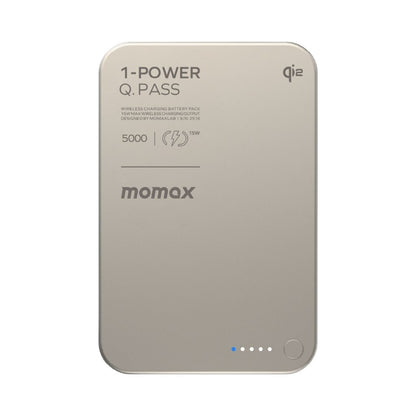 Momax 1-Power Q.Pass 5000 mAh Qi2 Magnetic Wireless Power Bank
