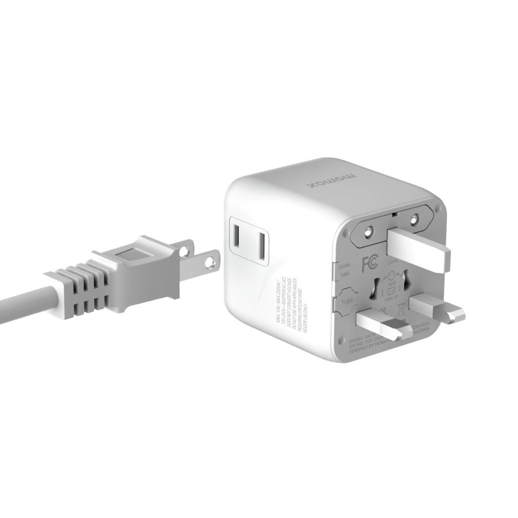Momax 1-World Universal Travel Adaptor With Dual AC
