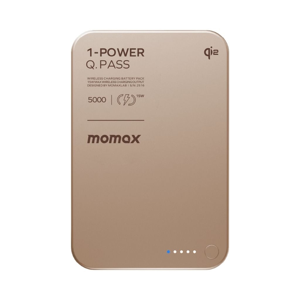 Momax 1-Power Q.Pass 5000 mAh Qi2 Magnetic Wireless Power Bank