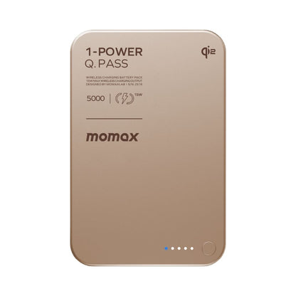 Momax 1-Power Q.Pass 5000 mAh Qi2 Magnetic Wireless Power Bank