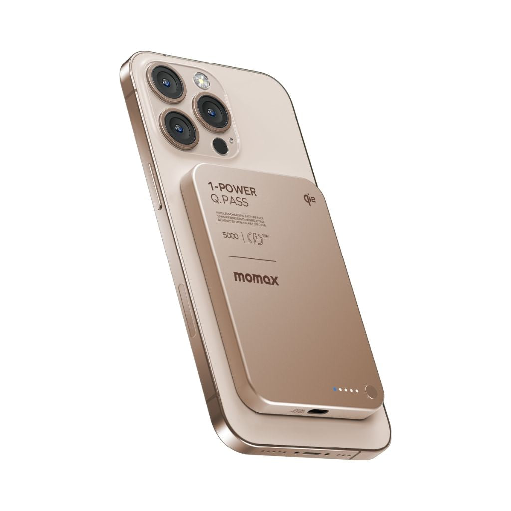 Momax 1-Power Q.Pass 5000 mAh Qi2 Magnetic Wireless Power Bank