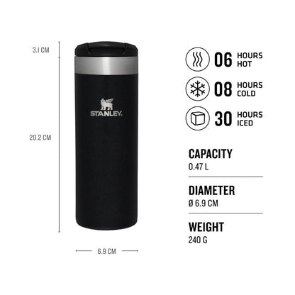 Aerolight Transit Mug 470 ml/16 oz - Black Metallic