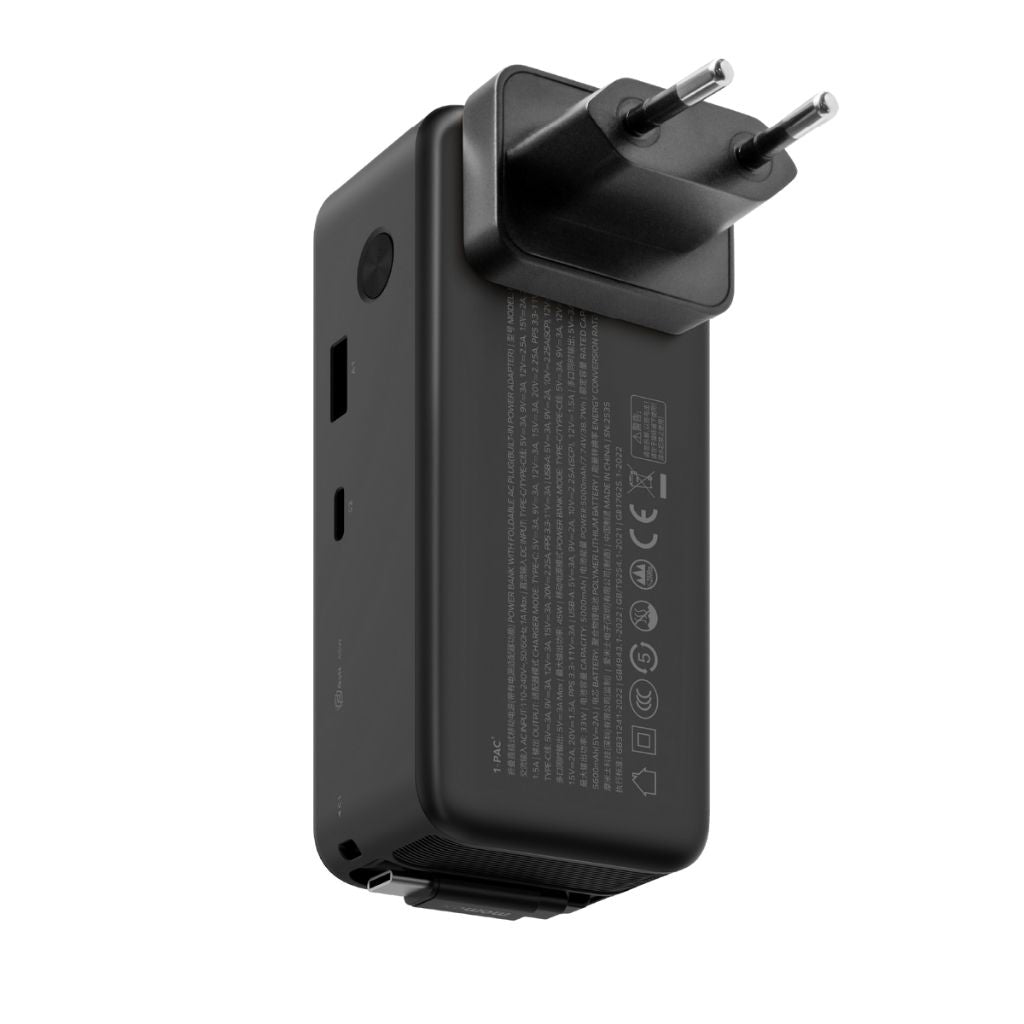 Momax 45W GaN Power Bank with 10,000 mAh Capacity and Dual AC/DC Charging