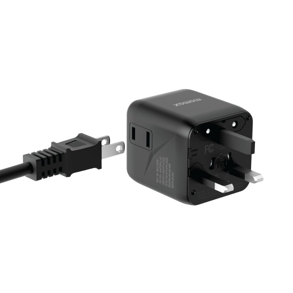 Momax 1-World Universal Travel Adaptor With Dual AC