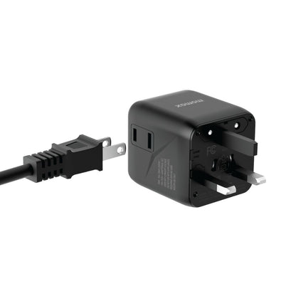 Momax 1-World Universal Travel Adaptor With Dual AC