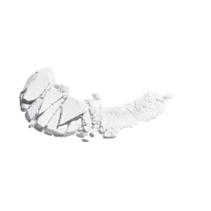 White powder on a white background