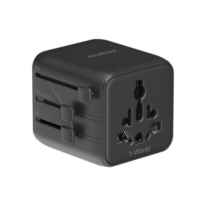 Momax 1-World Universal Travel Adaptor With Dual AC