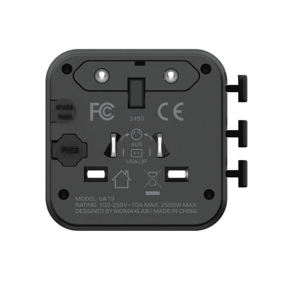 Momax 1-World Universal Travel Adaptor With Dual AC