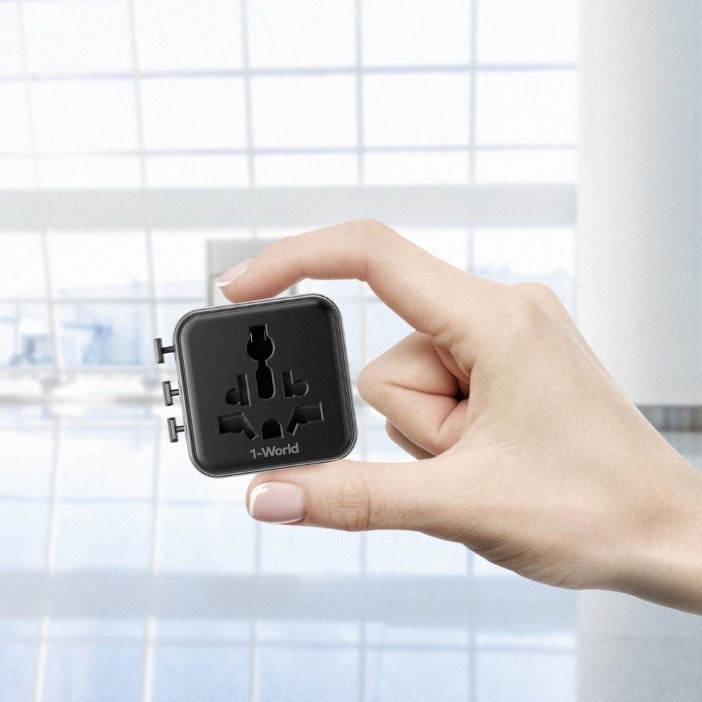 Momax 1-World Universal Travel Adaptor With Dual AC