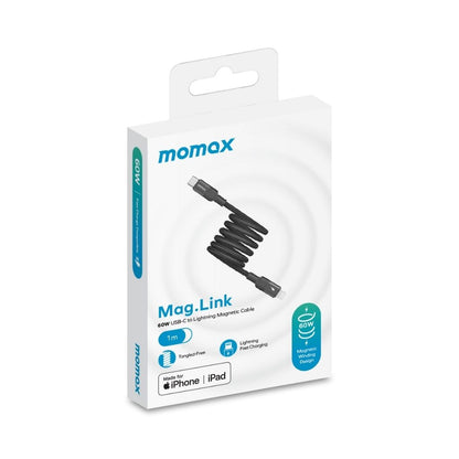 Momax Mag Link 60W USB-C To Lightning Magnetic Cable 1M