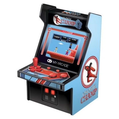 Miniature arcade game machine with 'My Arcade' branding on a white background