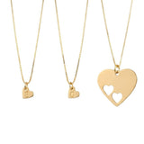 Duo Engraved Heart Necklace
