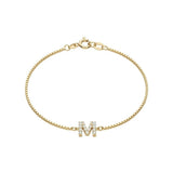 Personalised Diamond Initial Bracelet