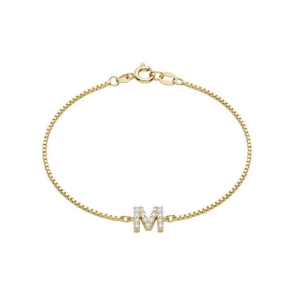 Personalised Diamond Initial Bracelet